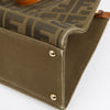 FENDI Kaki FF Logo Stickerei Jacquard Peekaboo Medium Shopper 2WAY / 8BH374 156720935 [P]