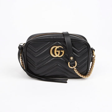 Gucci GG Marmont Matelassé Mini Crossbody Bag Black 156721097