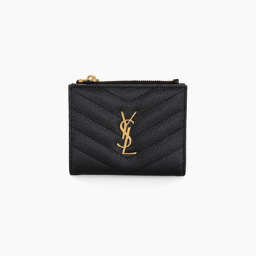 SAINT LAURENT Quilted Monogram Reißverschluss Geldbörse 157161298