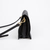 Prada Dino Leather Metal Logo Shoulder Bag Black Gold 157090805 [P]