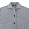 Gucci Web Detail Oversized Wool Gray Cardigan XS 37321-1 157161678 [P]