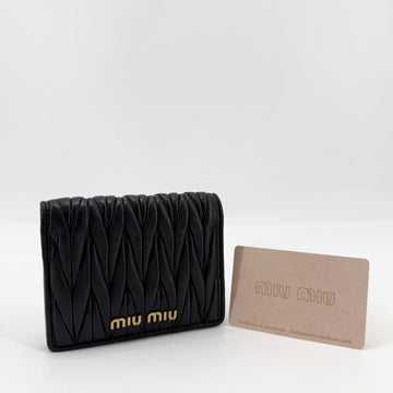 Miu Miu Matelasse Gold Logo Wallet 5mv204 157161711