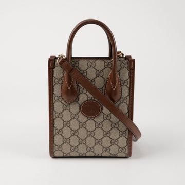 GUCCI インターロッキング G ミニ トートバッグ ブラウン 156516152