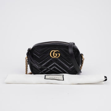 Gucci GG Marmont Matelassé Mini Crossbody Bag Black 157091261