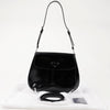PRADA クレオ ミディアム ブラシド レザー フリップバッグ ブラック 156714379 [P]