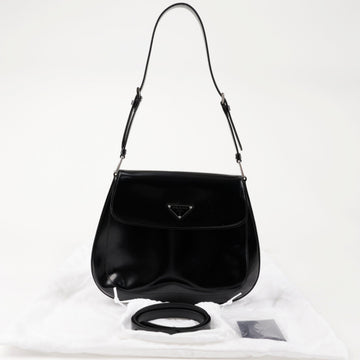 PRADA Cleo Medium Geöltes Leder Flip Bag Schwarz 156714379