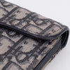 Dior Oblique Jacquard Saddle Accordion 5-Pocket Card Wallet Blue 157091372 [P]