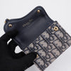 Dior Oblique Jacquard Saddle Accordion 5-Pocket Card Wallet Blue 157091372 [P]