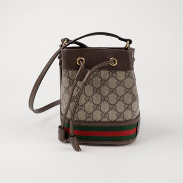Gucci Ophidia GG Mini Bucket Bag Brown 156721166