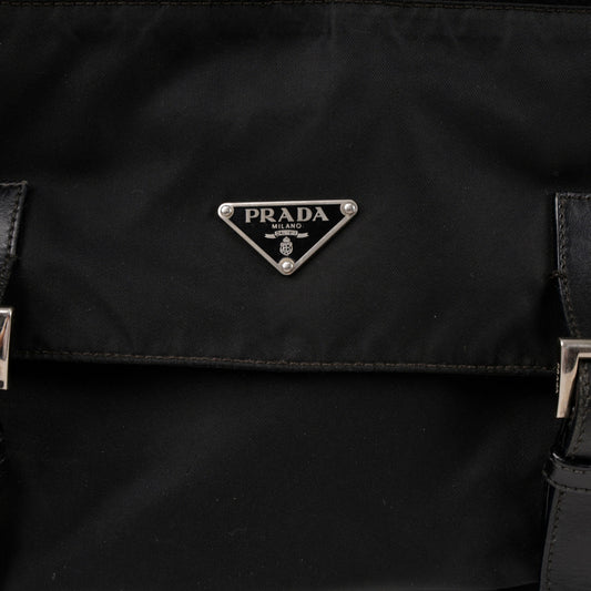 Prada Triangle Logo Nylon Messenger Bag Black 156727487 [P]