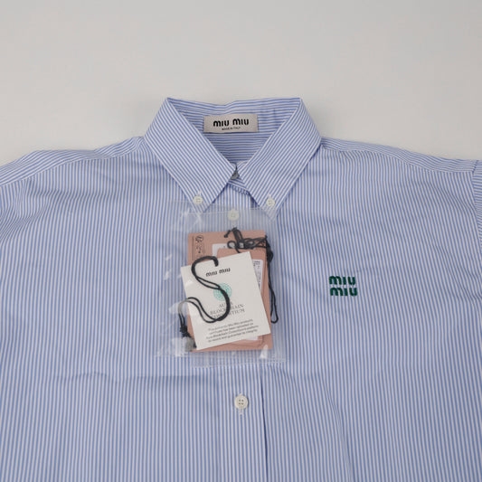 Miu Miu Micro Pinstripe Poplin Shirt 156796327