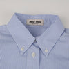 Miu Miu Micro Pinstripe Poplin Shirt 156796327 [P]