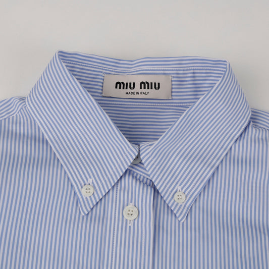 Miu Miu Micro Pinstripe Poplin Shirt 156796327
