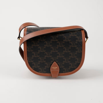 Celine Triope Canvas Medium Polka Bag Tan 156797625