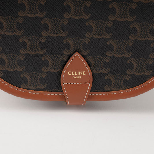 CELINE トリオペ キャンバス ミディアム ポルコバッグ タン 156797625 [P]