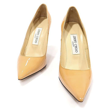JIMMY CHOO ABEL Pumps aus beigefarbenem Lackleder 36.5 157163948