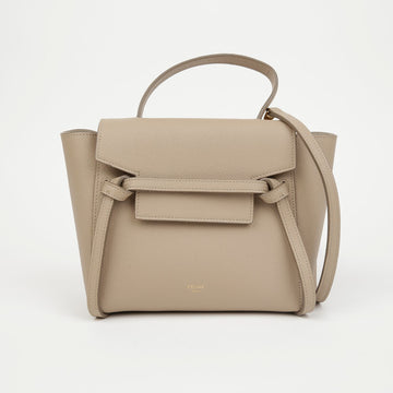 CELINE Gürtelbeutel Nano Schultertasche Licht Taupe 156797844