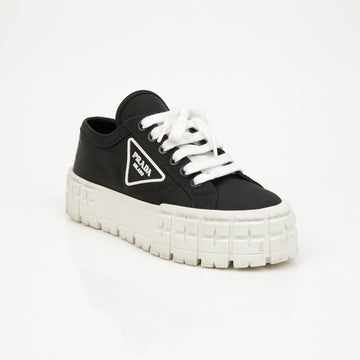 PRADA Dreiecks-Logo Gabardine Plattform Sneaker Schwarz 156923304