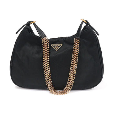 Prada Black Tessuto Pocono Nylon Chain Hobo Shoulder Bag MEP72571PR 157169114