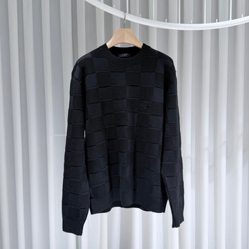 Louis Vuitton Signature Damier Knit Sweater Black (A+ Grade / XL) 157172836
