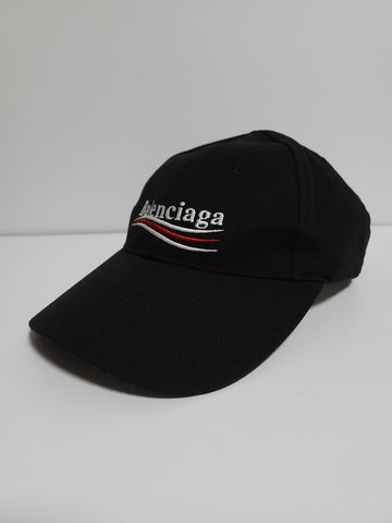 BALENCIAGA L ブラック ウェーブロゴ キャップ a112052 157173346
