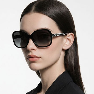 COACH Sonnenbrille S779A 001 Schwarz Quadrat Logo-Muster Herren Damen Luxusmode 157191032