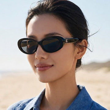 CHANEL Sunglasses CH5515 C622/48 Luxury Polarized Oval Geek Chic Fashion 157191034