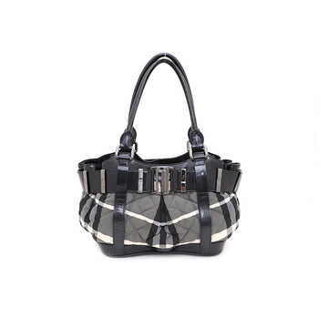 BURBERRY Checkered Tote- und Schultertasche mit Lackbesatz 3690502 157191150