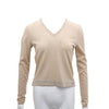 CHANEL V-Ausschnitt Beiger Langarmpullover 157191955 [P]