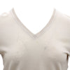 CHANEL V-Ausschnitt Beiger Langarmpullover 157191955 [P]