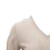 CHANEL V-Ausschnitt Beiger Langarmpullover 157191955 [P]