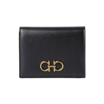 SALVATORE FERRAGAMO 間違いなく220656 0772270 間伐銀の女性用二つ折り財布 144156377