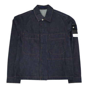 Stone Island Men's Denim Jacket with Patch 157195835