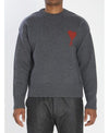 AMI Wollpullover mit Rundhalsausschnitt 25FW Grigio 157202320 [P]