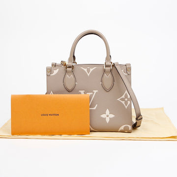 LOUIS VUITTON On-the-go PM Bicolor Monogram Tote Bag Cream 156731323