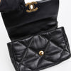CHANEL 19-CM Klappenmittlere Kette Schwarz Gold 156935620 [P]