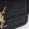 Saint Laurent Box Solferino Medium Satchel Bag Black with Gold Hardware 156932924 [P]