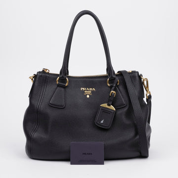 PRADA Metall-Logo Tote Shoulder Bag 1BC032 156972083