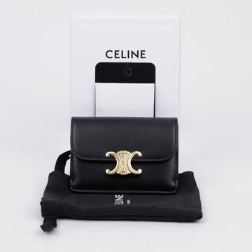 CELINE Shiny Kalbsleder Klappkartenetui 156979563