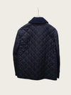 BURBERRY ミッドナイトブルー コーデュロイ カラーダイヤモンドキルティングジャケット 157203635 [P]
