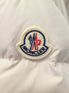 MONCLER ベージュ ワッペン ブロセ サイ線 キルティング ベルト付き フード ショート ダウン パディング ジャケット 157203785 [P]