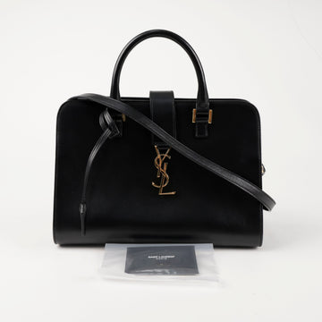SAINT LAURENT スモールレザートートショルダーバッグ ブラック ゴールド金具 156911316