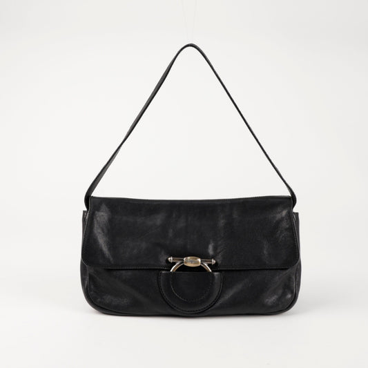 SALVATORE FERRAGAMO ガンチーニ フラップ ショルダーバッグ 157114838 [P]