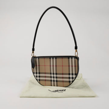 Burberry New Olympia Vintage Check Shoulder Bag Black 157115383