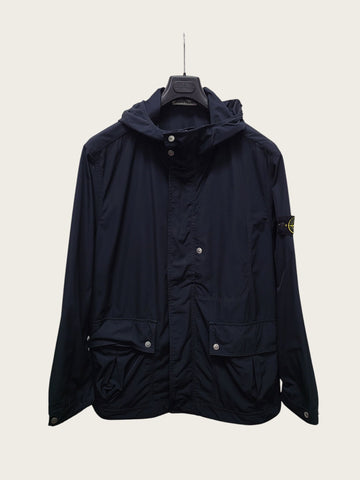 Stone Island Navy Blue Micro Twill Soft Hooded Jacket 157203898