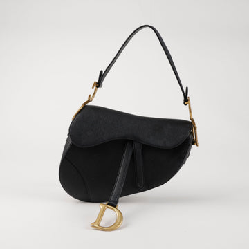 DIOR Kornleder Satteltasche Schwarz 157115559