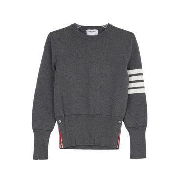 Thom Browne Classic Milano Stitch Pullover Gray Knit 157117119