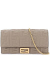 Fendi Baguette Napa Leather Continental Wallet with Chain 157204113 [P]