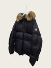 MONCLER Schwarze Wappen-Maidob Daunenjacke mit Kapuze 7 157204196 [P]
