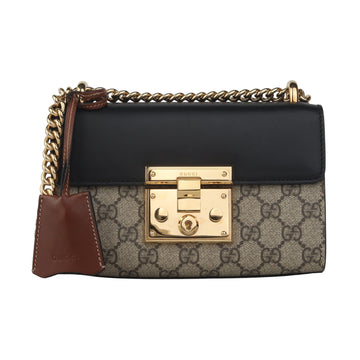 GUCCI 409487 GG Supreme Padlock Kleine Schultertasche 37331Y 157204280